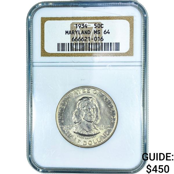 1934 Maryland Half Dollar NGC MS64
