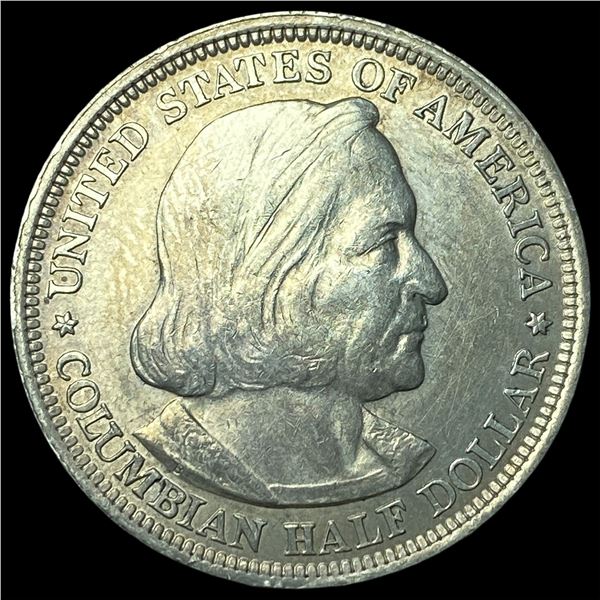 1893 Silver Columbian Half Dollar CHOICE AU