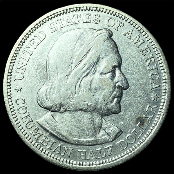 1892 Silver Columbian Half Dollar CHOICE AU