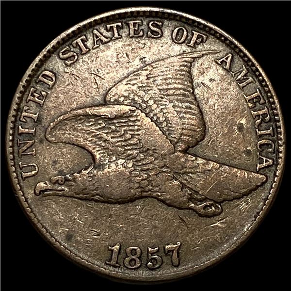 1857 Flying Eagle Cent NEARLY UNCIRCULATED