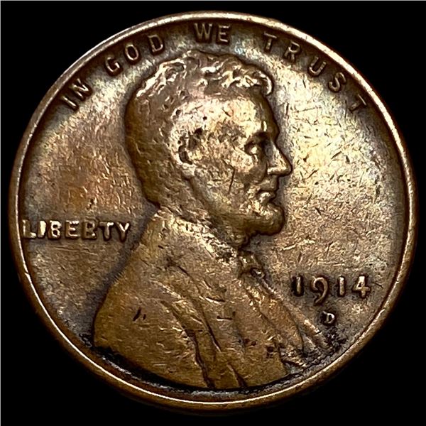 1914-D Lincoln Wheat Cent ABOUT UNCIRCULATED