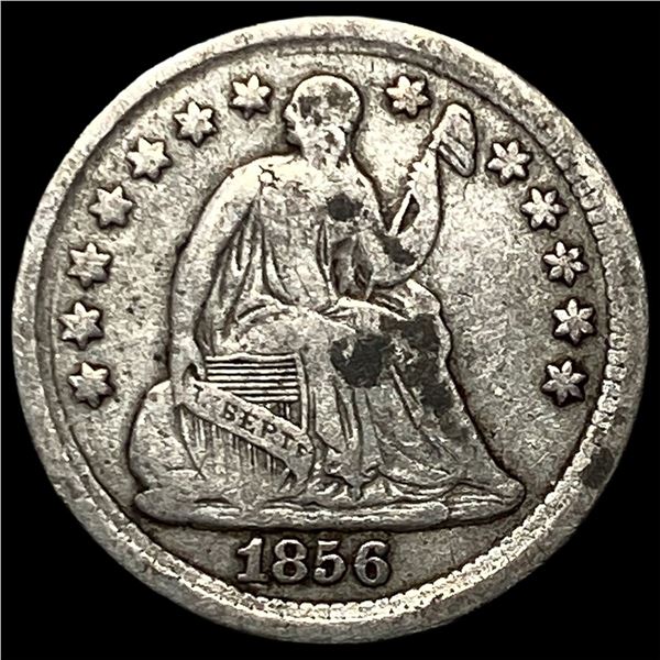 1856 Seated Liberty Half Dime ABOUT  UNCIRCULATED