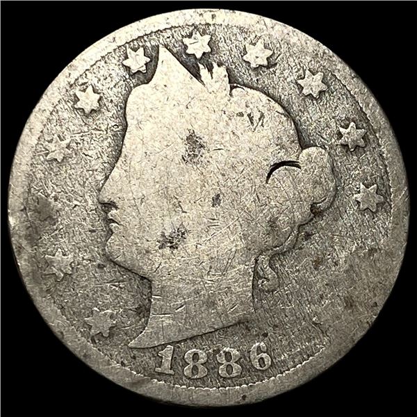 1886 Liberty Head Nickel (No Cents) NICELY  CIRCULATED