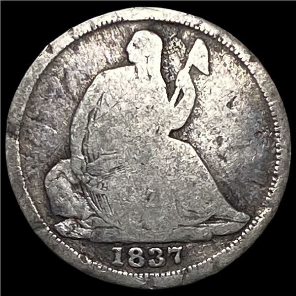 1837 Silver Half Dime (No Stars) LIGHTLY  CIRCULATED