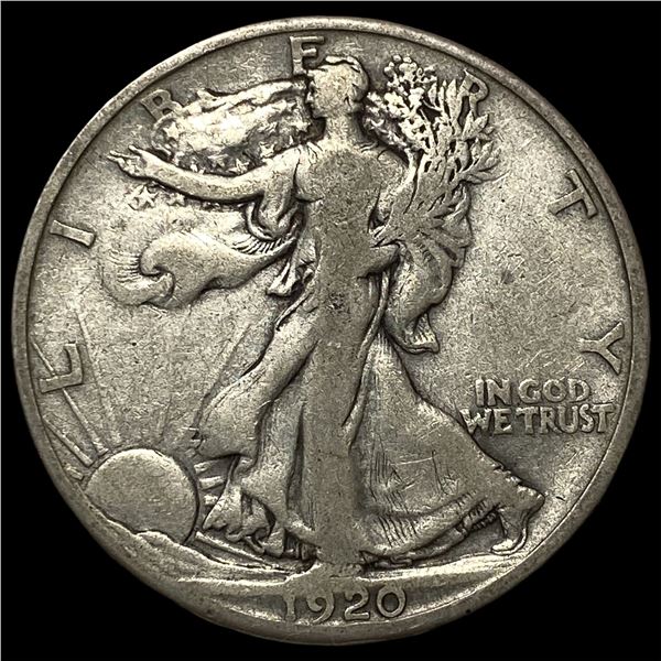 1920-D Silver Walking Liberty Half Dollar  LIGHTLY CIRCULATED