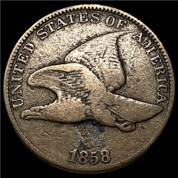 1858 Flying Eagle Cent ABOUT UNCIRCULATED