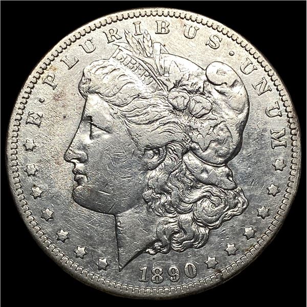 1890-CC Silver Morgan Dollar NEARLY  UNCIRCULATED