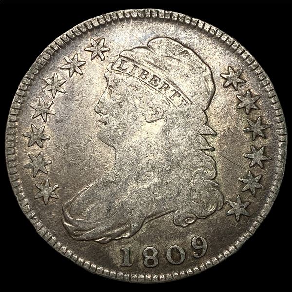 1809 Capped Bust Half Dollar ABOUT  UNCIRCULATED