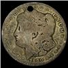 Image 1 : 1890-CC Silver Morgan Dollar (holed) HIGH  GRADE
