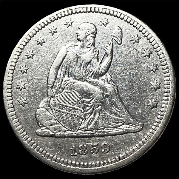 1859 Seated Liberty Quarter CLOSELY  UNCIRCULATED