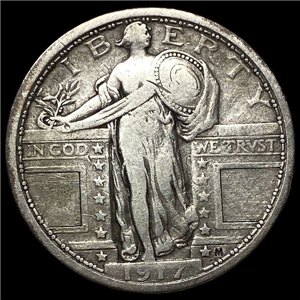 1917 Type 1 Standing Liberty Quarter NEARLY  UNCIRCULATED