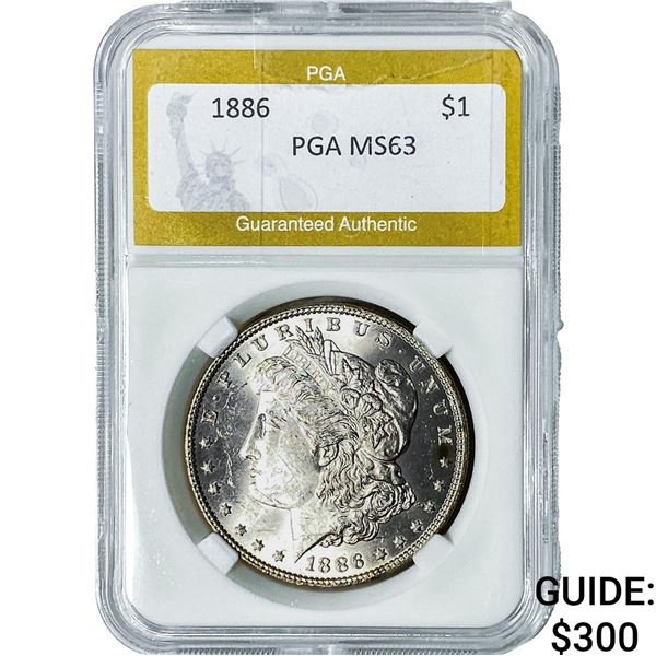 1886 Morgan Silver Dollar PGA MS63