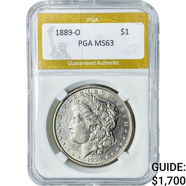1889-O Morgan Silver Dollar PGA MS63
