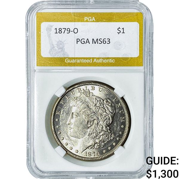 1879-O Morgan Silver Dollar PGA MS63