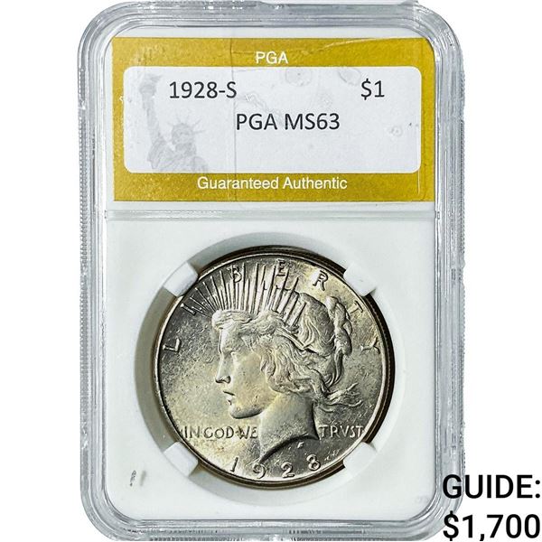 1928-S Morgan Silver Dollar PGA MS63