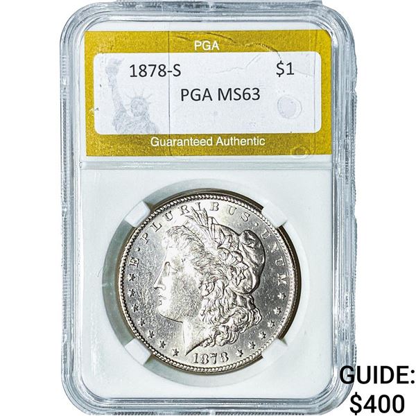 1878-S Morgan Silver Dollar PGA MS63