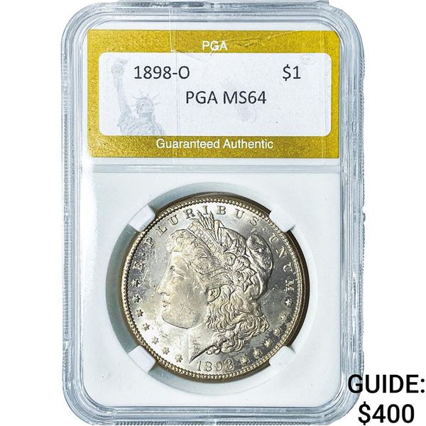 1898-O Morgan Silver Dollar PGA MS64