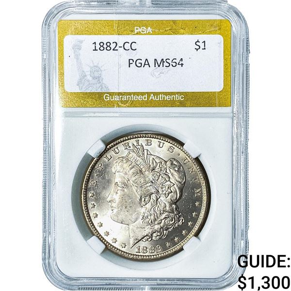 1882-CC Morgan Silver Dollar PGA MS64