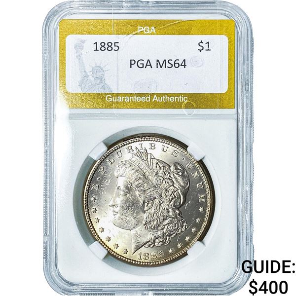 1885 Morgan Silver Dollar PGA MS64