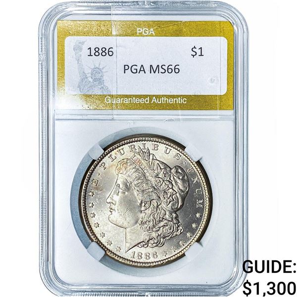 1886 Morgan Silver Dollar PGA MS66