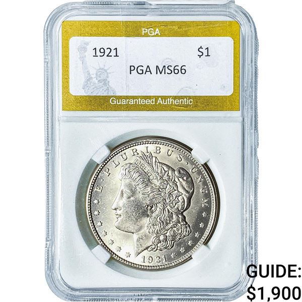 1921 Morgan Silver Dollar PGA MS66