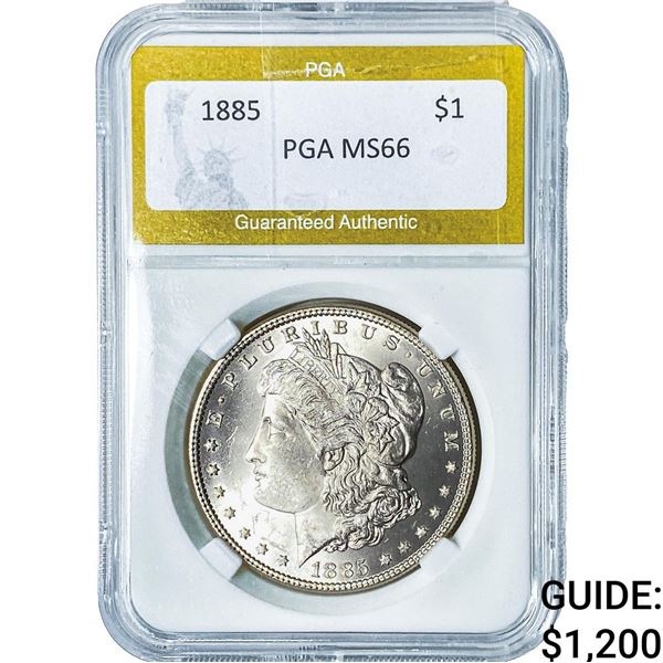 1885 Morgan Silver Dollar PGA MS66