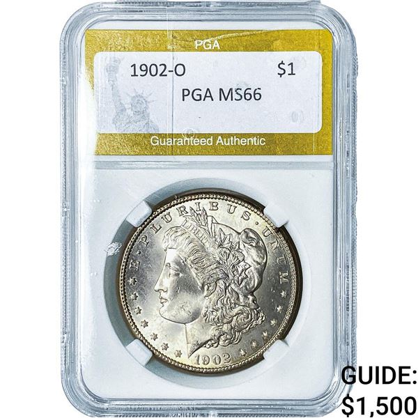 1902-O Morgan Silver Dollar PGA MS66