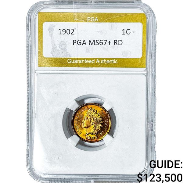 1902 Indian Head Cent PGA MS67+RD
