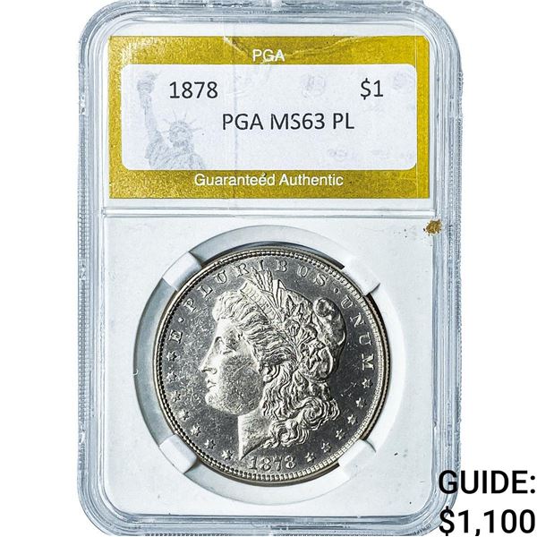 1878 Morgan Silver Dollar PGA MS63PL