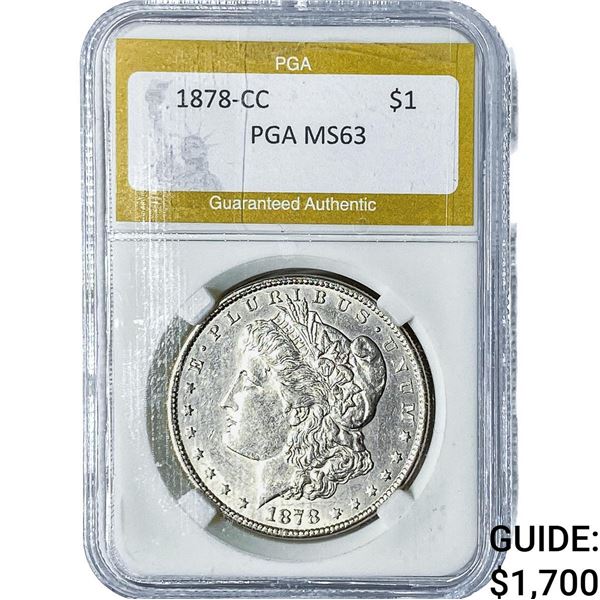 1878-CC Morgan Silver Dollar PGA MS63