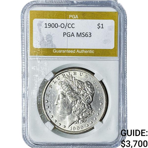 1900-O/CC Morgan Silver Dollar PGA MS63