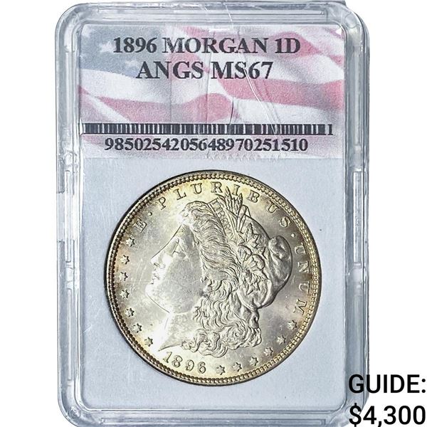 1896 Morgan Silver Dollar ANGS MS67