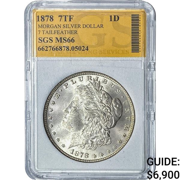 1878 Morgan Silver Dollar SGS MS66