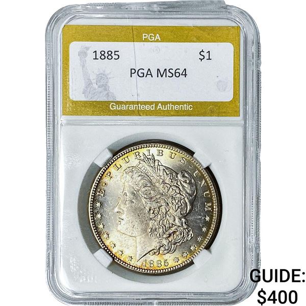 1885 Morgan Silver Dollar PGA MS64
