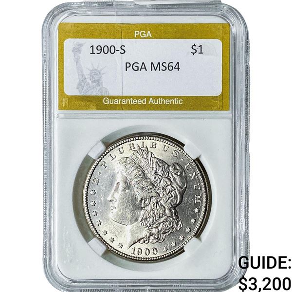 1900-S Morgan Silver Dollar PGA MS64