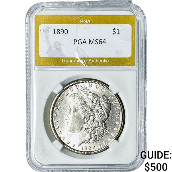 1890 Morgan Silver Dollar PGA MS64