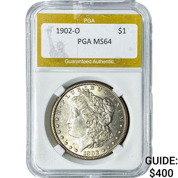 1902-O Morgan Silver Dollar PGA MS64