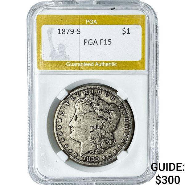 1879-S Morgan Silver Dollar PGA F15