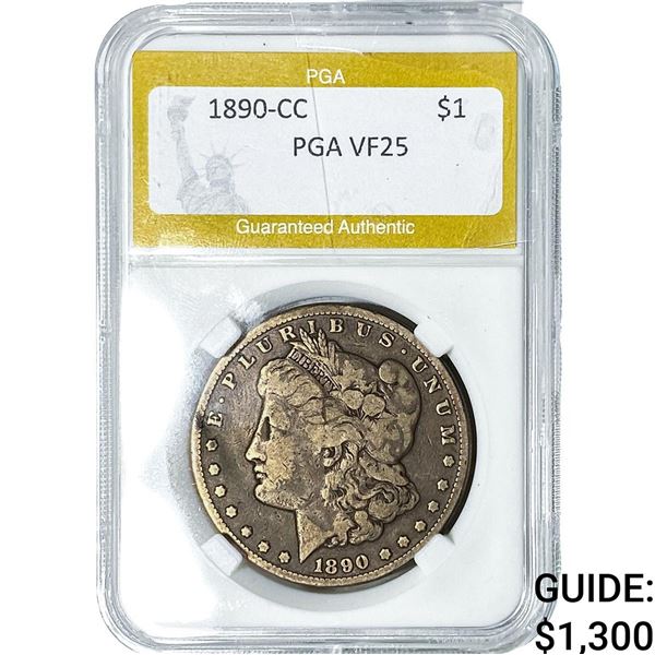 1890-CC Morgan Silver Dollar PGA VF25