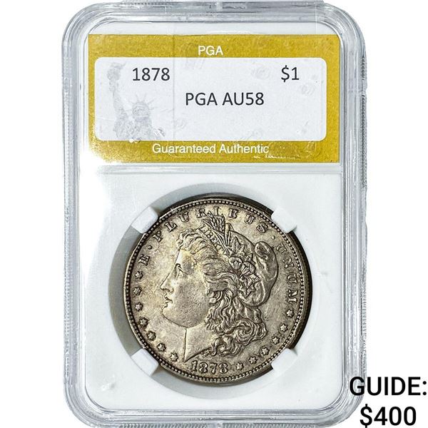 1878 Morgan Silver Dollar PGA AU58