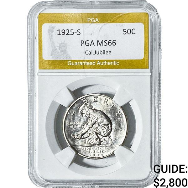 1925-S Jubilee Half Dollar PGA MS66