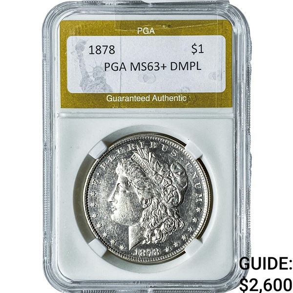 1878 Morgan Silver Dollar PGA MS63+DMPL