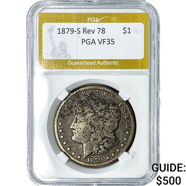 1879-S Rev 78 Morgan Silver Dollar PGA VF35
