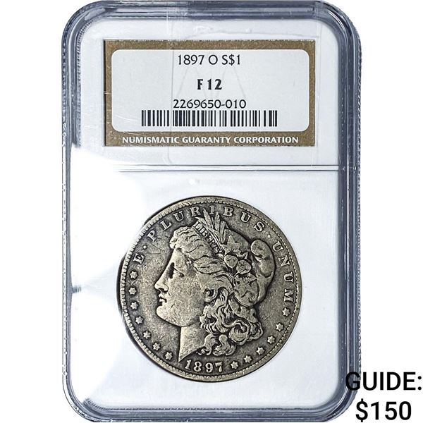 1897-O Morgan Silver Dollar NGC F12