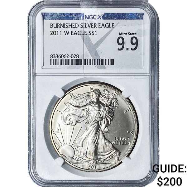2011-W Silver Eagle NGC MS 9.9 Burnished