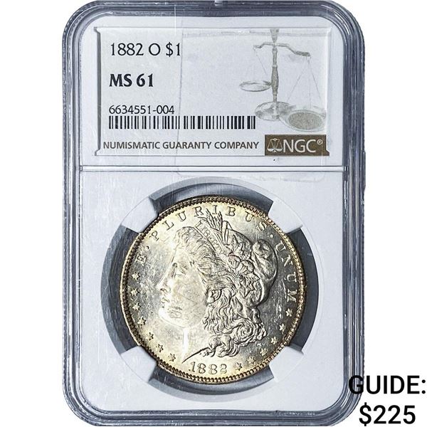 1882-O Morgan Silver Dollar NGC MS61