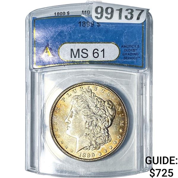 1899 Morgan Silver Dollar ANACS MS61