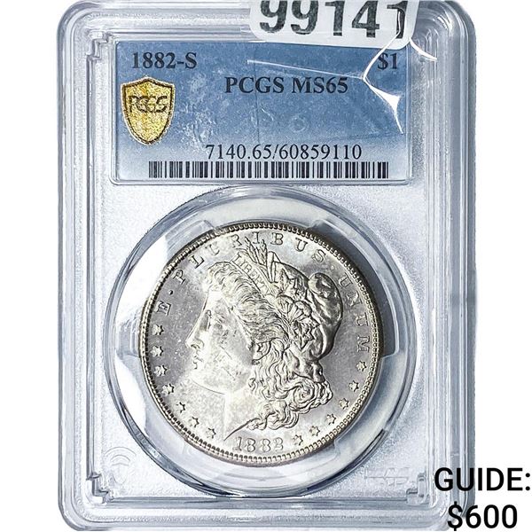 1882-S Morgan Silver Dollar PCGS MS65