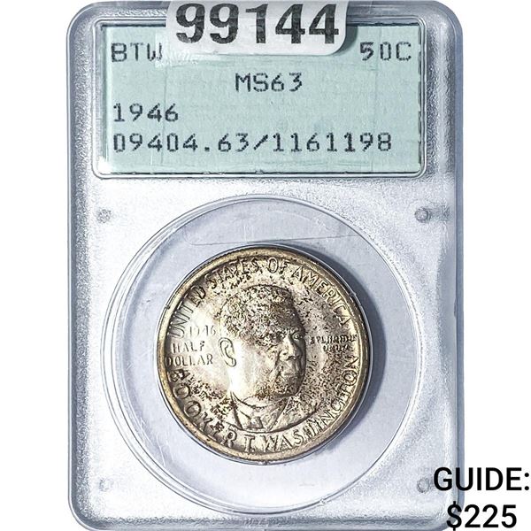 1946 Booker T Half Dollar PCGS MS63