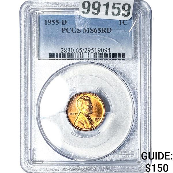 1955-D Wheat Cent PCGS MS65 RD